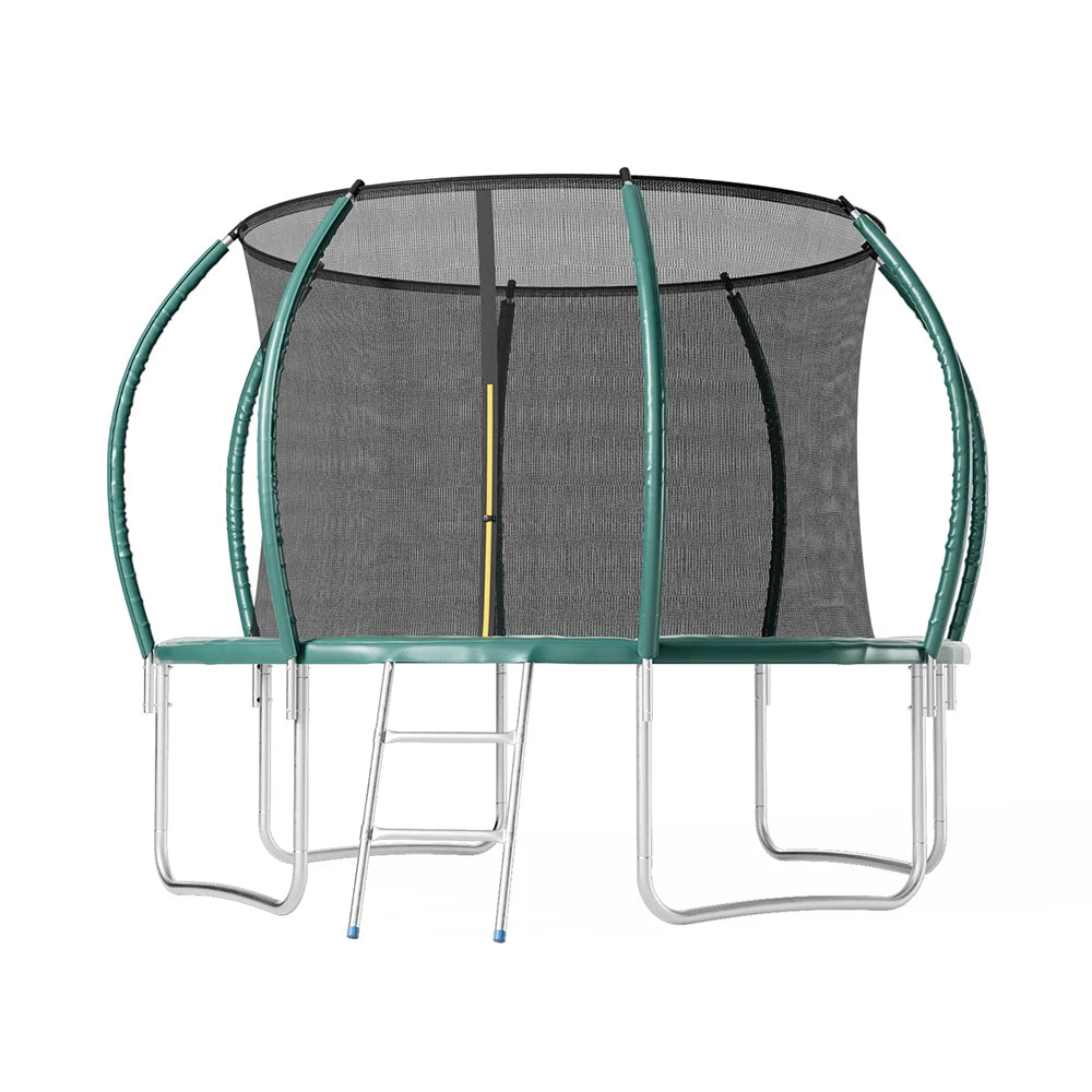 【Breeins】Outdoor Enclosure Trampoline with Ladder Exercise Workout Rebounder Sport Trampoline Handle Adults Jumping Training