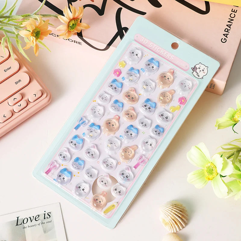 Cartoon Sticker 3D Stickers Aesthetic Sticker DIY Scrapbook Decal Decorations Party Favor ボンボン ドロップシール
