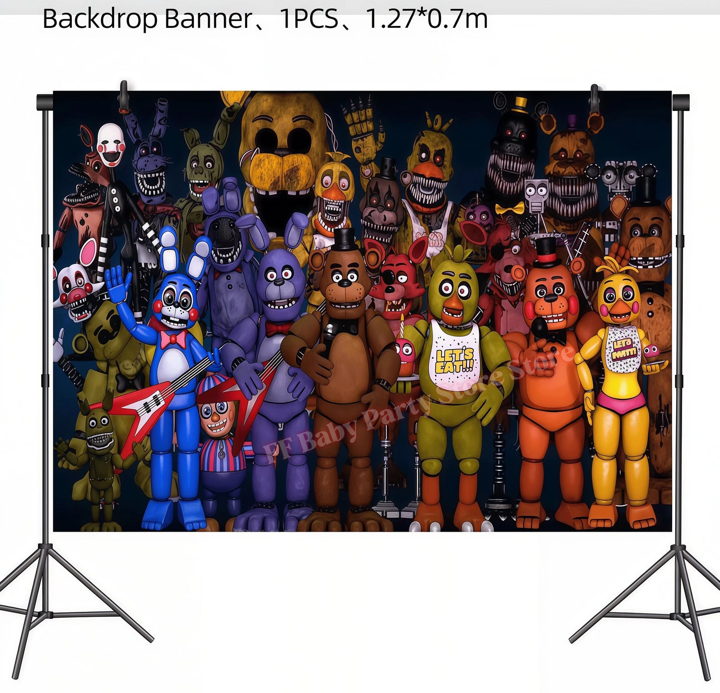 Five Nights Bear Birthday Party Decorations Plate Cup Backdrop Freddyed Balloon for Kids Party Favors FNAFs Event Supplies Gifts