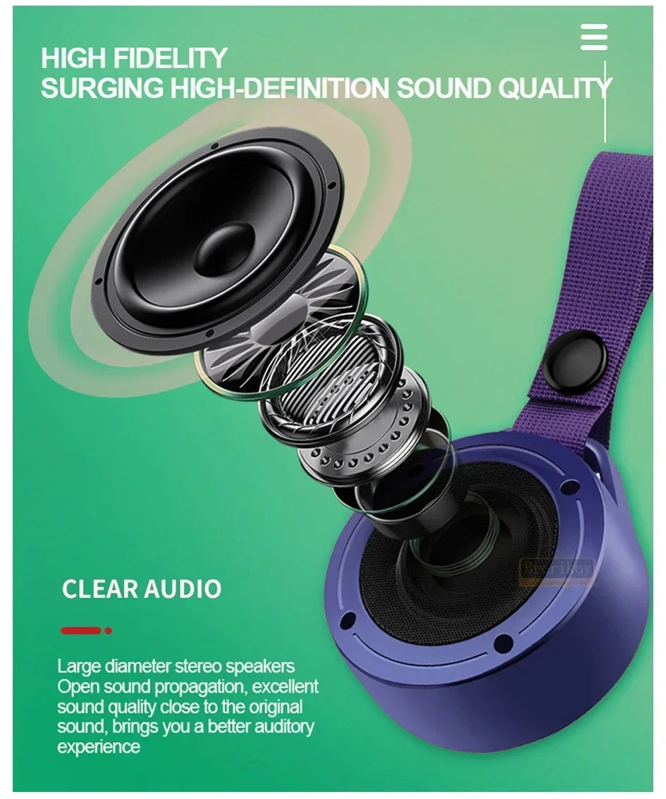 Portable Speaker Wireless Waterproof Shower Speakers for Smart Phone Bluetooth-compatible mini portable compact bathroom speaker