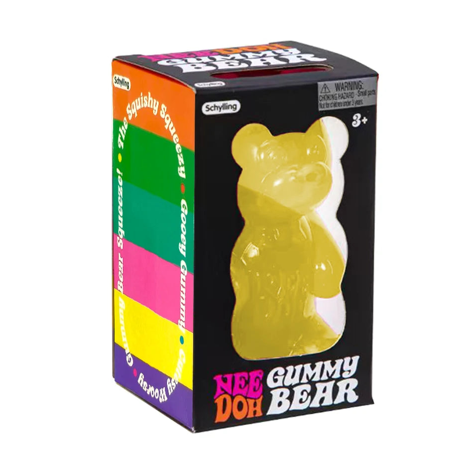 NeeDoh Gummy Bear Squishy Toy Soft Stress Relief Sensory Fidget Squeeze Toy for Kids & Adults Non-Toxic Anxiety Relief Desk Toy