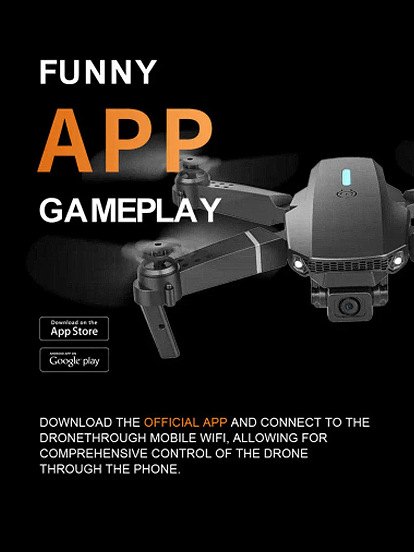 Professional Drone E88 4k wide-angle HD camera WiFi fpv height Hold Foldable RC quadrotor helicopter Camera-free children's toys
