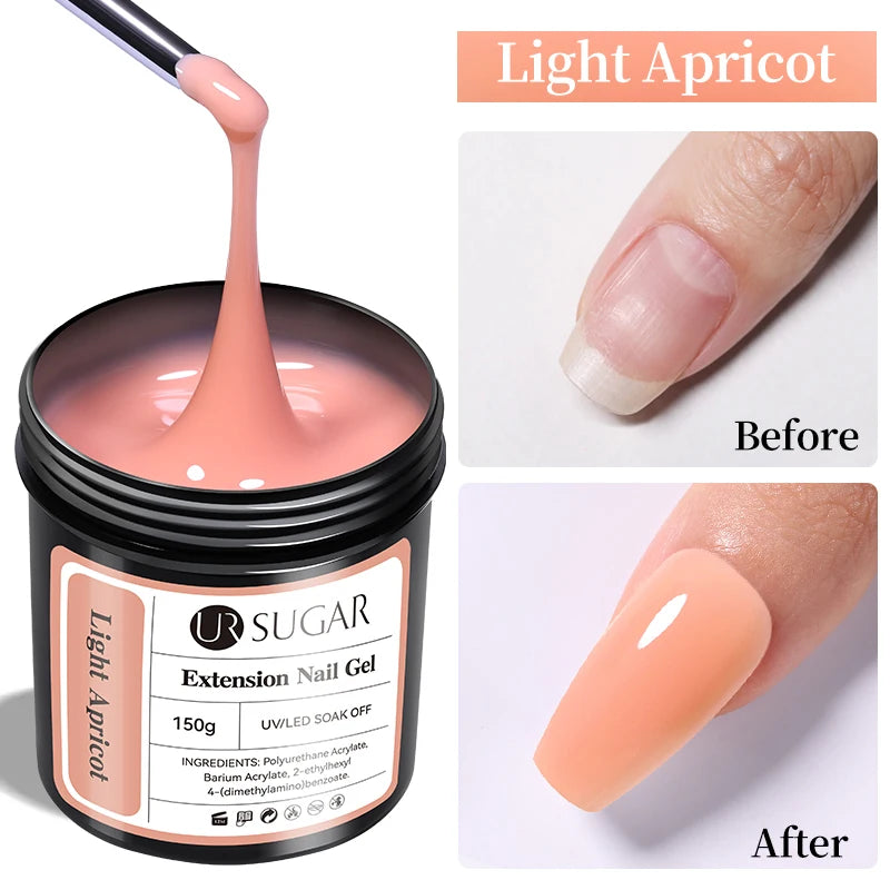 UR SUGAR 150g Extension Jelly Nude Pink Rose Red Quick Extension Gel Nail Polish Nail Extension UV LED Manicure Soak Off