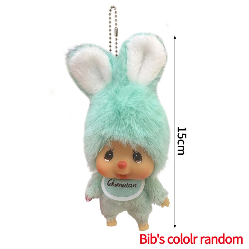 Monchhichi Plush Keychain Kawaii Monchichi Pendant Backpack Charms Cartoon Monchich Keyring Party Favor Gifts 키티 몬치치 モンチッチ