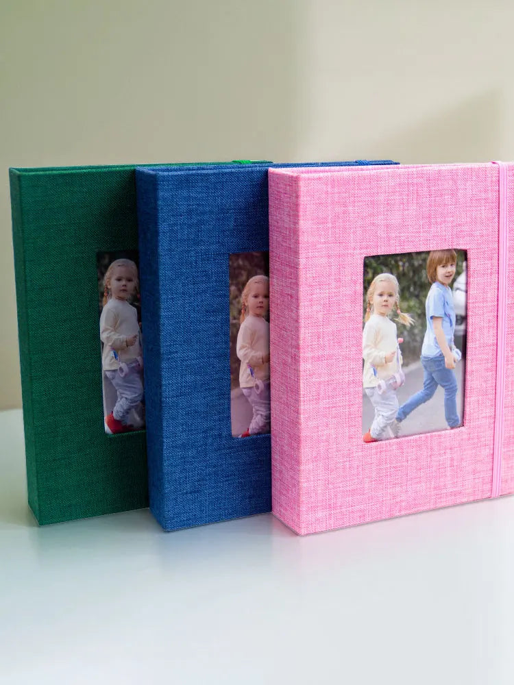 Album Insert Album Standard 6-inch, acid-free album with 52 vintage album with front window, wedding and family photo storage.