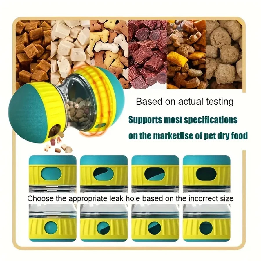 Interactive dog snack dispenser toy, suitable for all types of slow feeders, plastic pet toys, bringing fun and healthy eating