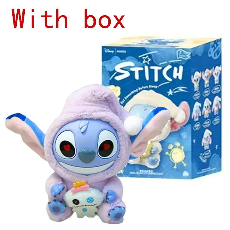 New Disney Stitch Eat Sleep Series Vinyl  Pendant Cute Doll Mystery Box Toy Plush Doll Holiday Gift