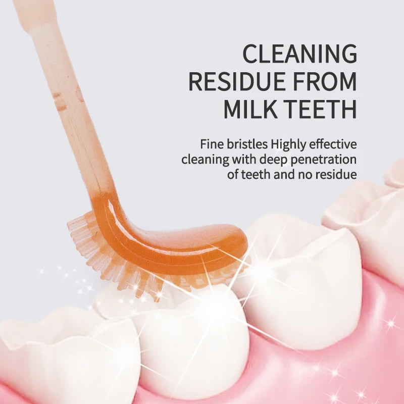 Baby Silicone Toothbrush 3d Wrapped Teeth Tongue Massage Brush Gently Cleans Milk Stains For Training Brush Teeth Child