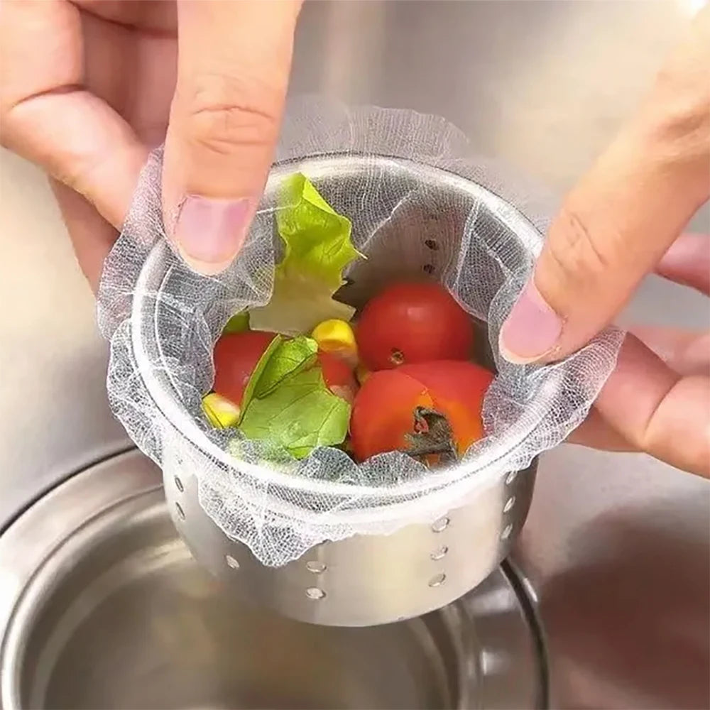 50-200Pcs Disposable Kitchen Sink Filter Sewer Drain Anti-blocking Garbage Bag Pool Leak Mesh Bag Mesh Strainer Sink Garbage Net