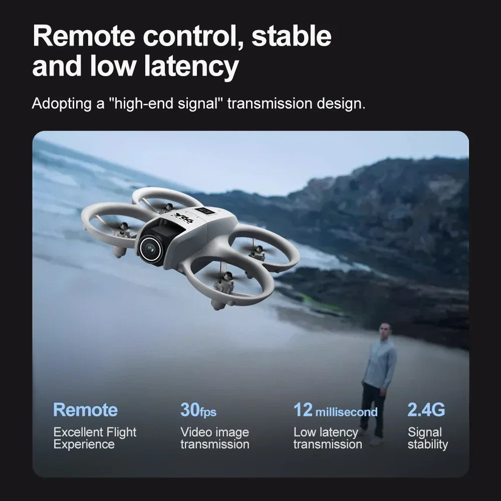 Lenovo V66 Mini Drone | 4K HD Camera, WiFi FPV, Obstacle Avoidance, Pocket-Sized RC Helicopter & Quadcopter
