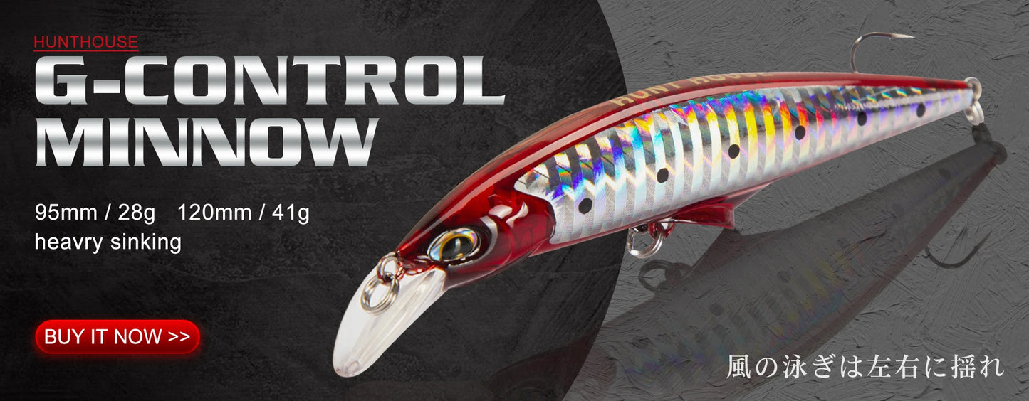 Hunthouse Trout Fishing Lure Sinking Jerkbait 70/80/105mm 7/8.5/18.5g Artist Minnow Sea Fishing Bait Twitch Hard Lure For Bass