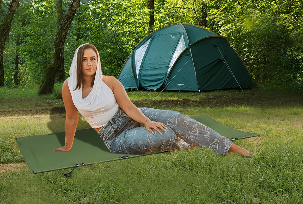 WESTTUNE Camping Cot Portable Folding Bed Outdoor Ultralight Compact Tent Bed for Camping Travel Backpacking Hiking Sleeping Cot