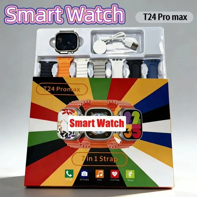 DT900 Smart Watch 7in1 Watch Music Bluetooth Call Game Health and Fitness Wireless Charging Waterproof sports watch men women