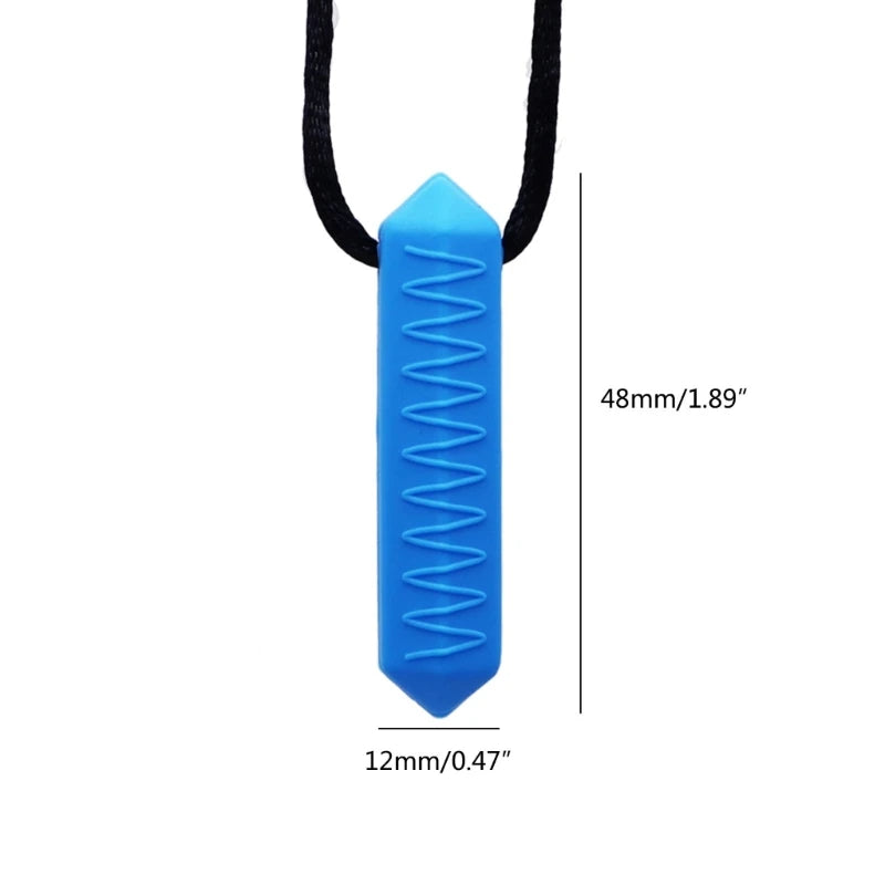 Stylish Silicone Pendant Necklace Chew Necklace Sensory Toy Provides Orals Stimulation Relieves Discomfort for All Age