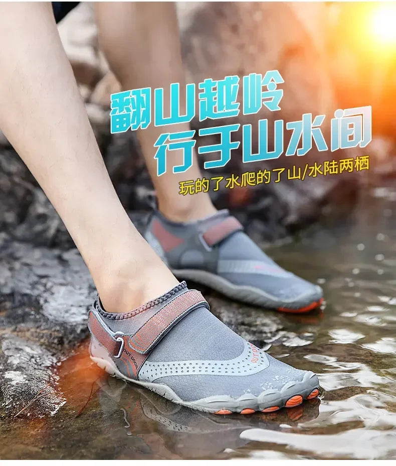 Mens Quick Drying Water Shoes Unisex Breathable Aqua Shoes Slip on Non Slip Wading Shoes Travel Water Park Pool Ladies Sneakers