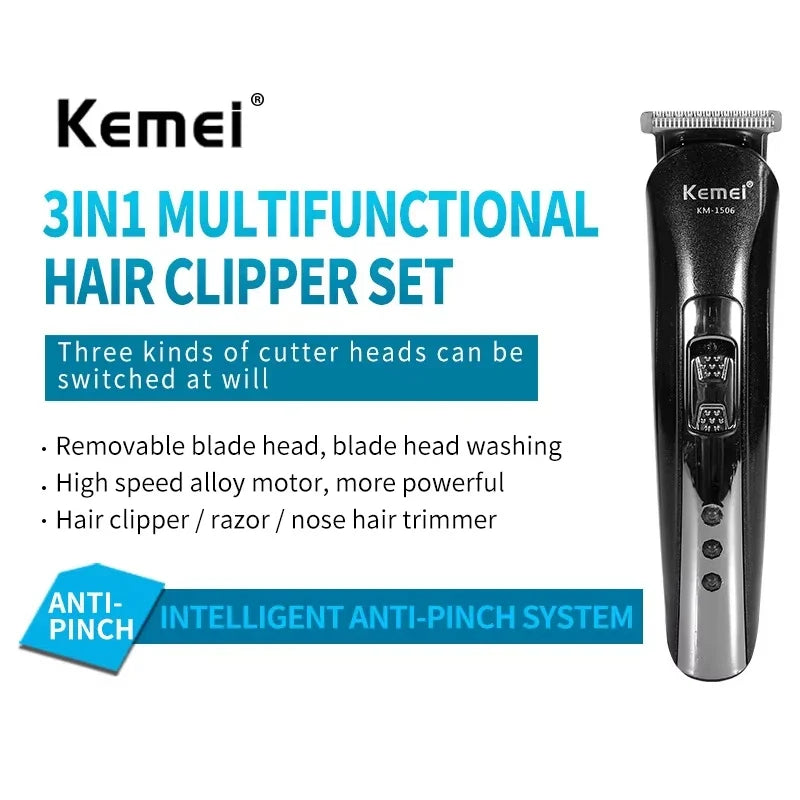 Kemei Hair Clipper Km-809A Km-1506 Km-1102 Profession Hair Trimmer Electric Beard Trimmer for Men's Hair Cutter Machine