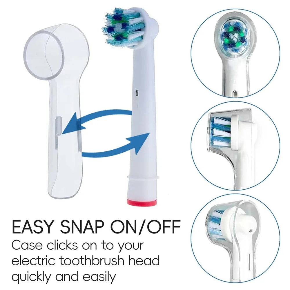 Toothbrush Dustproof Covers Caps Compatible with Braun Oral B Electric Toothbrush Round Replacement Brush Heads Series Protector