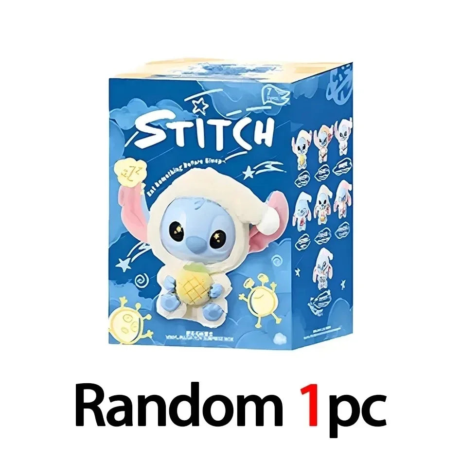New Disney Stitch Eat Sleep Series Vinyl  Pendant Cute Doll Mystery Box Toy Plush Doll Holiday Gift