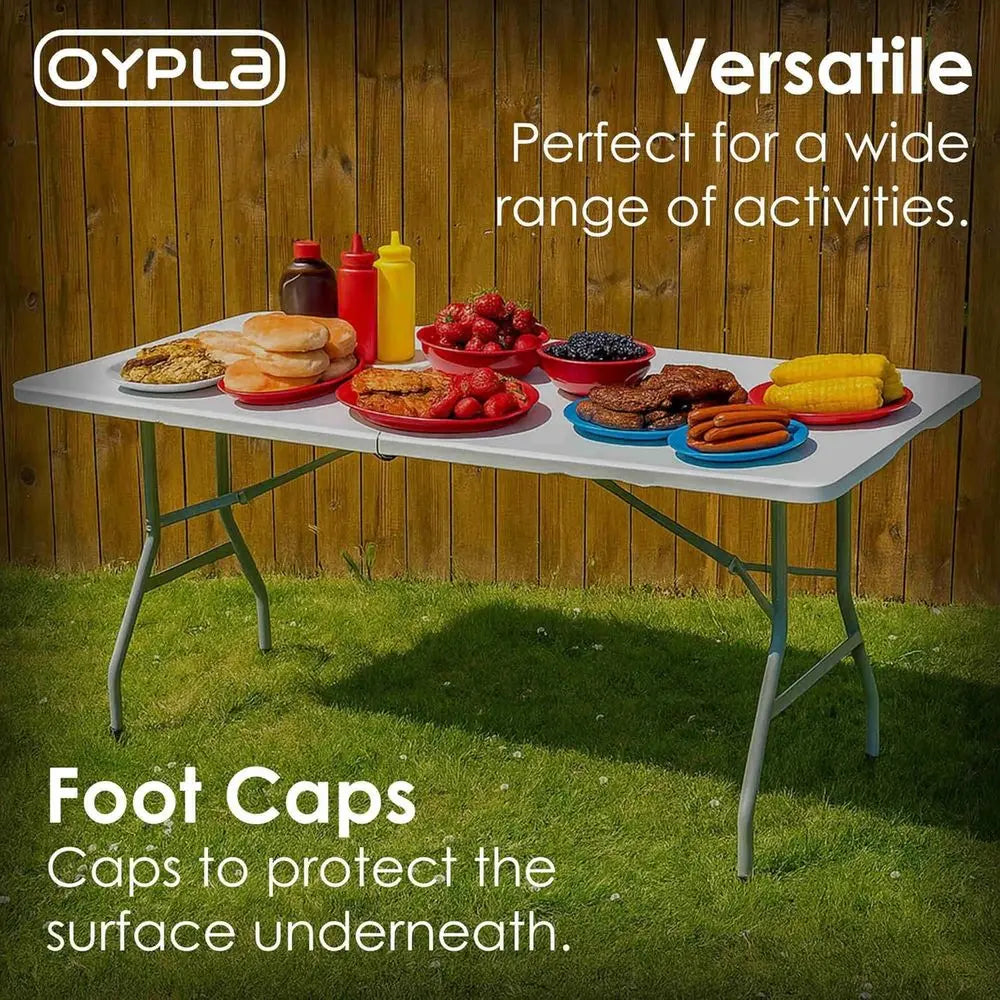 Sturdy 6ft 1.8m High Outdoor Catering Trestle Table for Parties and Gardens