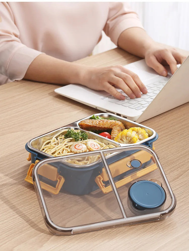 850ml Portable Lunch Boxes for Children Adults Thermo Soup Bento Box Stainless Steel Insulated Heating Food Storage Container