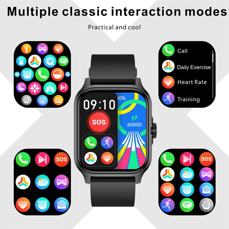 Lenovo QX15 Smart Watch Men & Women Full Touch Screen Sport Fitness Watch Man Waterproof Bluetooth For Ios Android Smartwatch