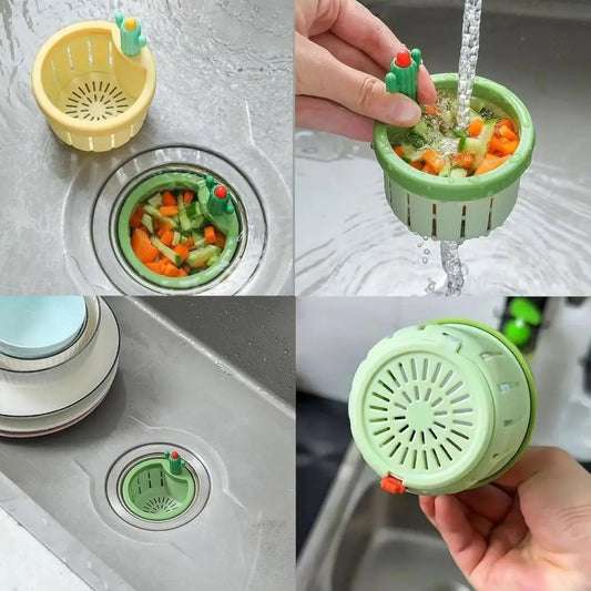 Cactus Kitchen Sink Drain Strainer Easy Cleaning Sink Drain Basket Food Waste Catcher for Kitchen Tools