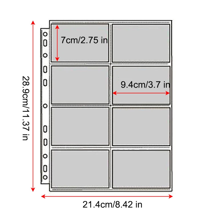 A4 Binder Photocards Holder Kpop Photo Card Page 2/3/4/9/10 Pocket Sleeves PVC Free Photo Album Refills 4x6 10x15 Pocket Sleeves
