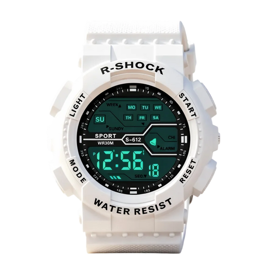 Men's Digital Electronic Watch Sports Glow 55mm Large Dial Watch Student Outdoor Adventure Trend Multifunctional Watches Clock
