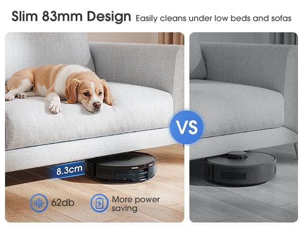 Lubluelu 6500Pa Sweeping Robot Vacuum Cleaner with Mapping Self Collection Dust App Control Dragging Cleaning Sweep Floor for Home Office