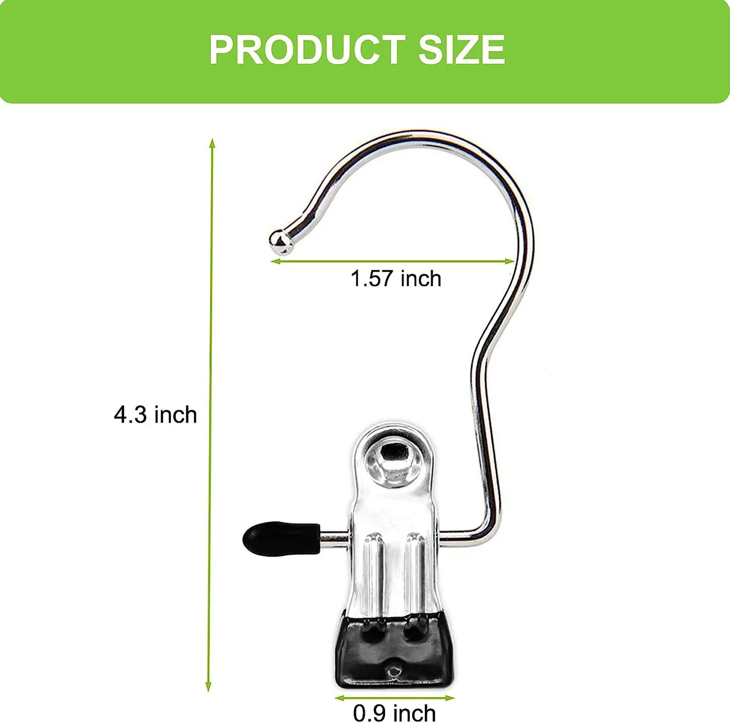 2025 New Stainless Steel Boot Hangers Clips - Heavy Duty Rust-Proof Clothes Pins for Closet, Laundry, Travel - 10 Pack Durable P
