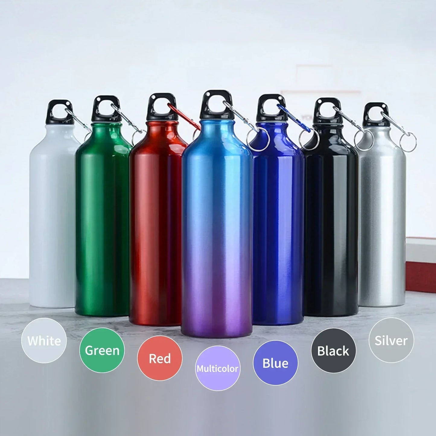 500/750mL Aluminum Outdoor Bike Sports Water Bottle Drinking Kettle Drinking Cup Leakproof Water Jug for Travel Running Camping