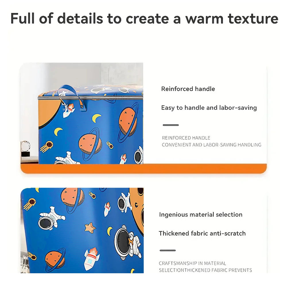 Large Capacity Clothing Storage Bag Storage Bag Quilt Organizer with Reinforced Handle Foldable Toy Storage Luggage Moving Box