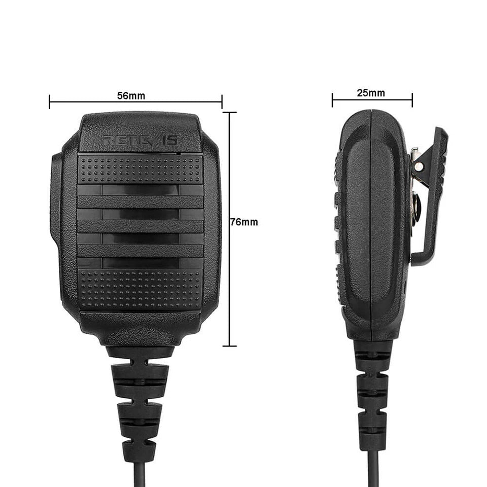 Retevis HK006 RA89 Waterproof Walkie Talkie Microphone PTT Mic Radio Speaker for Baofeng UV-5R BF-88E Retevis RT3S H777 RT22 TYT