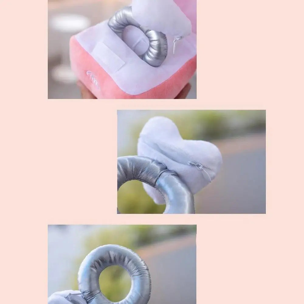 Cute Ring Box Plush Toy Heart Shape Diamond Ring Case Couple Mysterious Surprise Box Memory Wedding Valentine's Day Gift Present