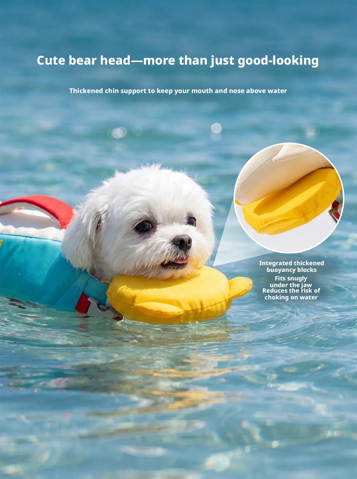 SHINEKNOT Summer Dog Life Jacket Portable Super Large Buoyancy Swimming Suit Small And Medium-Sized Dog Clothing
