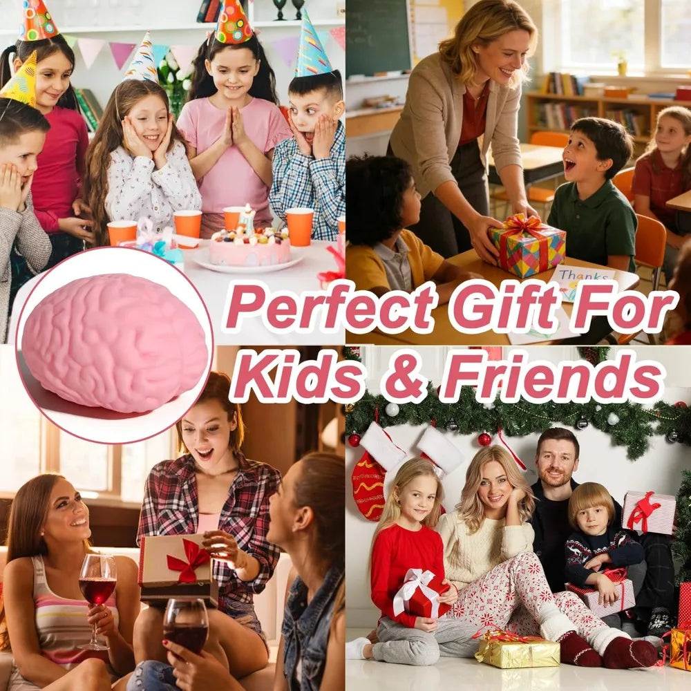 Giant Brain Squishy Toys Stress Relief Sensory Toys for Adults & Kids, Anxiety Relief Fidget Toys for Autism & ADHD Gag Gifts