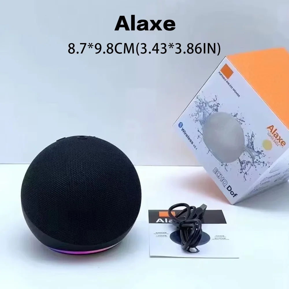 Alaxe Bluetooth Speaker Subwoofer compact and powerful outdoor indoor speaker with high-quality sound and a mini desktop design