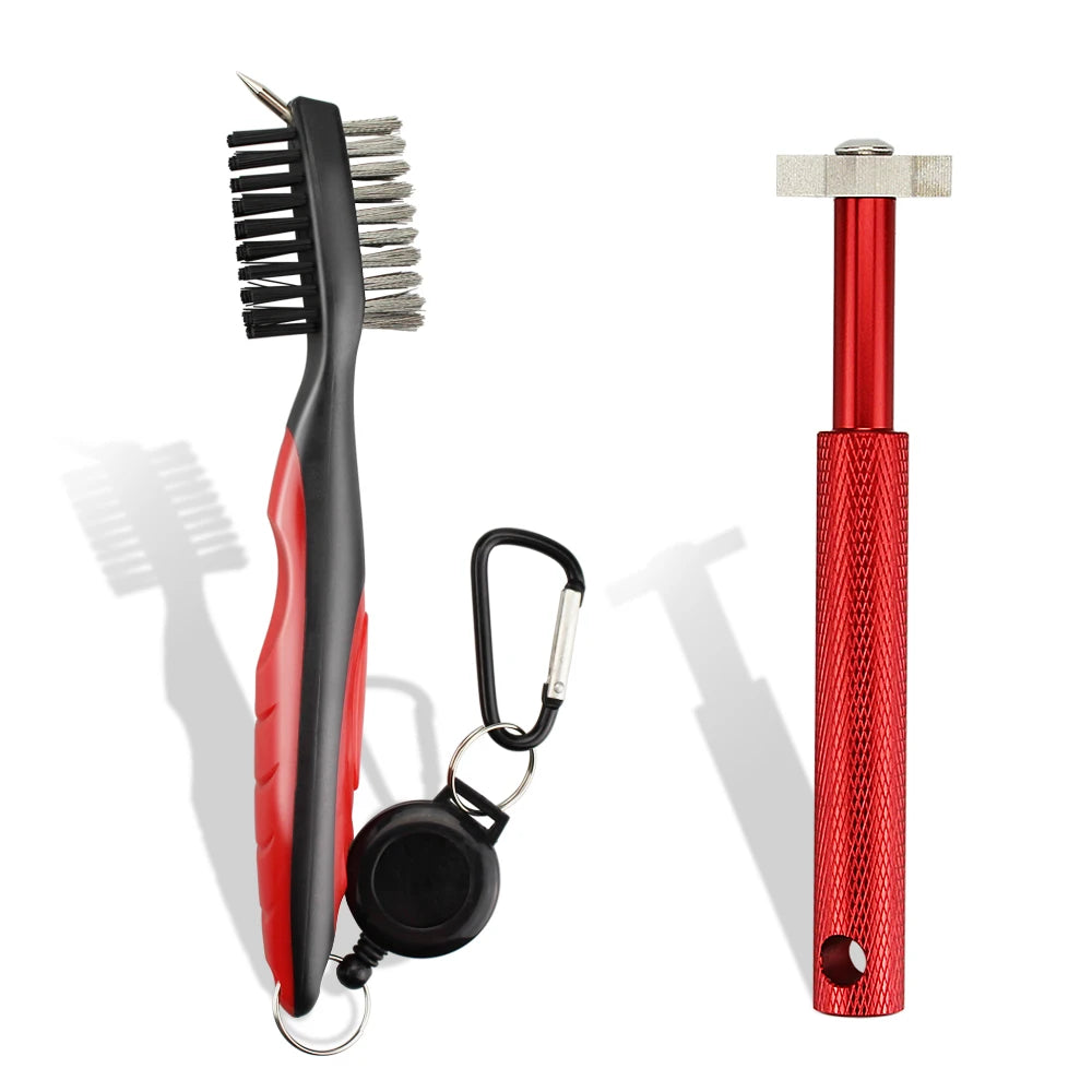 2Pcs/Set Golf Club Brush Golf Club Sharpener Grooving Tool Golf Putter Wedge Ball Groove Cleaner Kit Cleaning Tool  Accessories