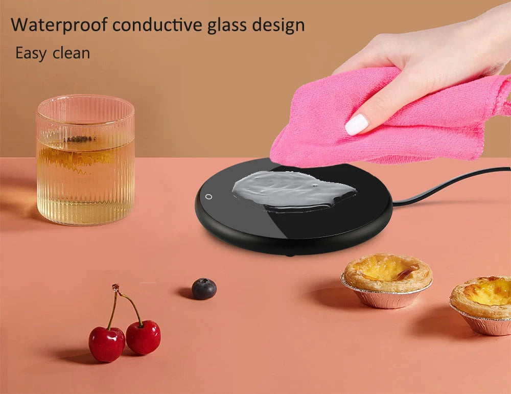 Cup Warmer USB Mug Warmer Coffee Cup Heater Electric Milk Tea Cup Warmer Heater Coaster For Home Office Desk USB Glass Heater