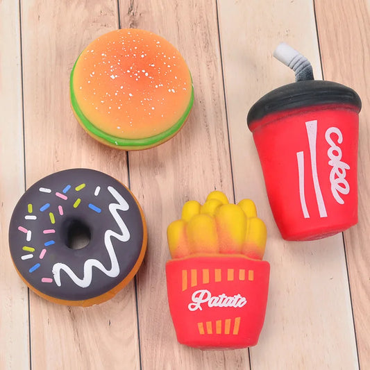 1PC TPR Stress Relief Toys Release Decompression Squeezing Simulation Coke French fries Hamburgers Slow Rebound Birthday Gift