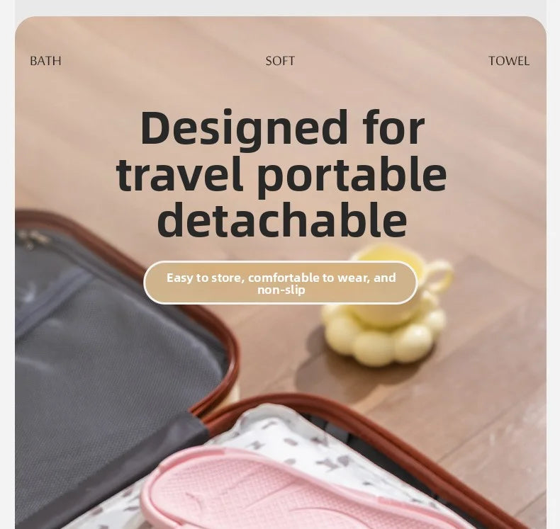 Foldable Travel Slippers Unisex EVA Flip Flops Hotel Non Slip Bathroom Indoor Outdoor Portable Lightweight Comfortable