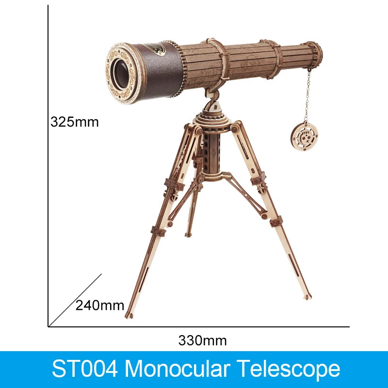 ROKR Curious Discovery Series 3D Wooden Puzzle Games Assembly Telescope Orrery Model Buliding Kits Toys Gift ST