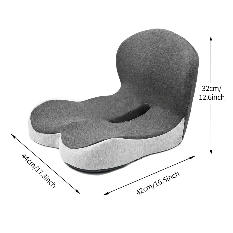 Seat Cushion for Office Chair Ergonomic Memory Foam Seat Cushion with Back Support for Stress Relief Lumbar Support Car Office