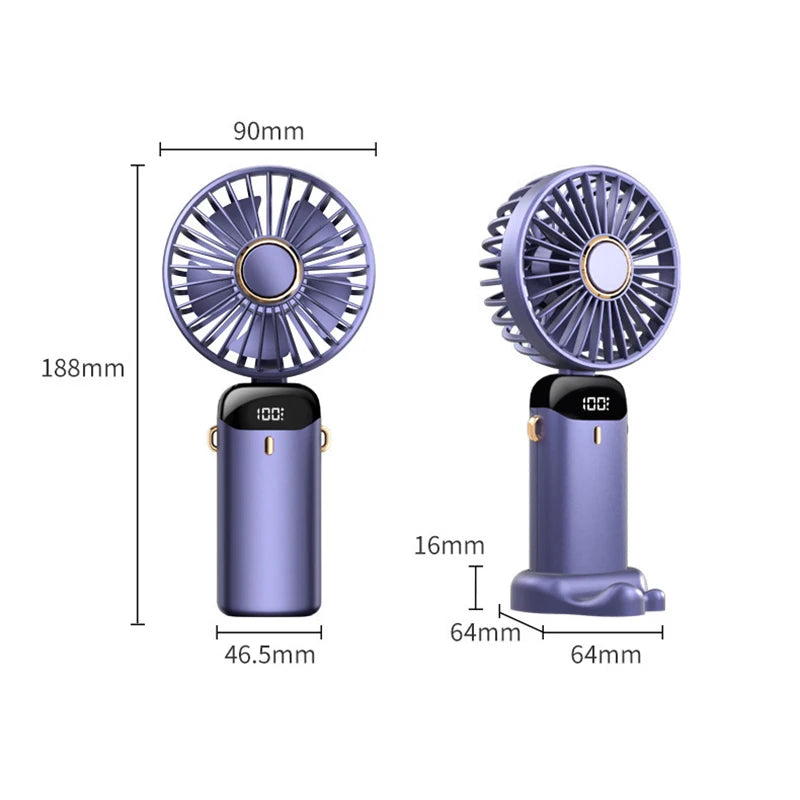 Baby 3 Speeds Stroller Mini Fan With Light Portable USB Charging Fan Mobile Phone Holder Stroller Accessories Baby Newborn Items