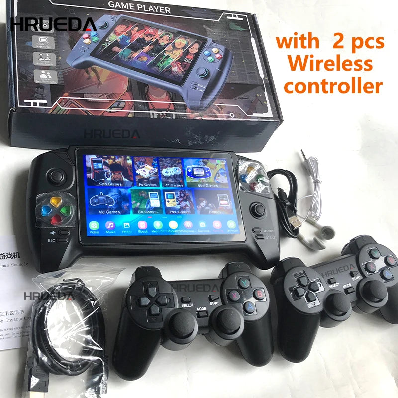 Portable Retro Video Game Classic Console Player 16Gb 7 inch Game Screen Display ,Support Dual Players, Over 6000 Games Children