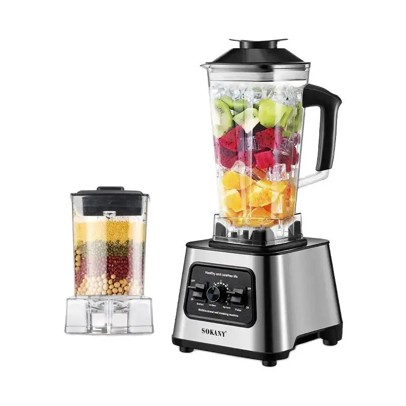 6000W Heavy Duty Commercial Blender Food Processor Stationary Mixer Ice Smoothies for Kitchen High Power Juicer Blender BPA Free