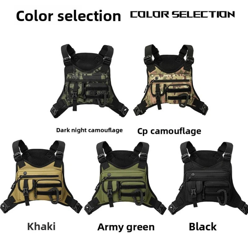Outdoor Tactical Vest Multi-Functional Waterproof Wear-resistant Vest Backpack Men's Tactical Chest Bag for Hunting