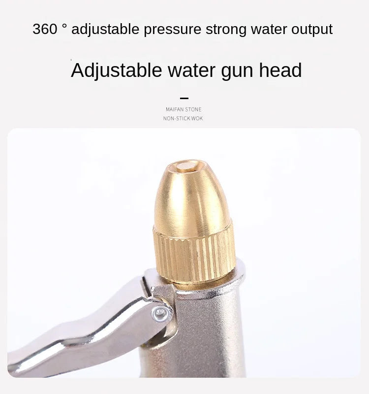 High Pressure Water Spray Gun Metal Brass Nozzle Garden Hose Pipe Lawn Car Wash Sprayer Sprinkler Car Wash Tool Water Guns Xy002