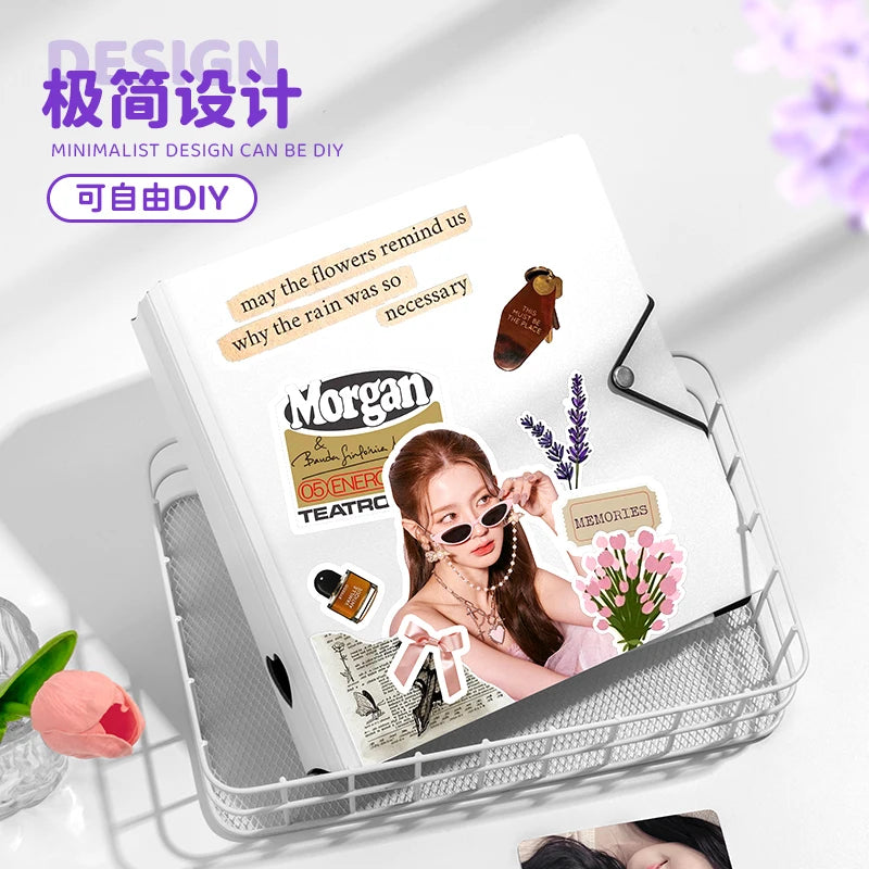 SINGBA a5 / a4 Ring Binder Album for 3" Cards - K-pop Idol Photocard Holder, Polaroid Photo Organizer (4/9 Grid, Refillable)