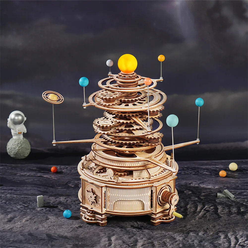 ROKR Curious Discovery Series 3D Wooden Puzzle Games Assembly Telescope Orrery Model Buliding Kits Toys Gift ST